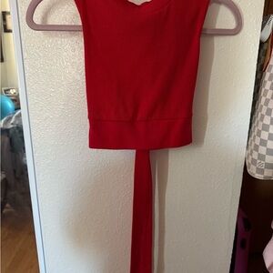Red Sleeveless Top